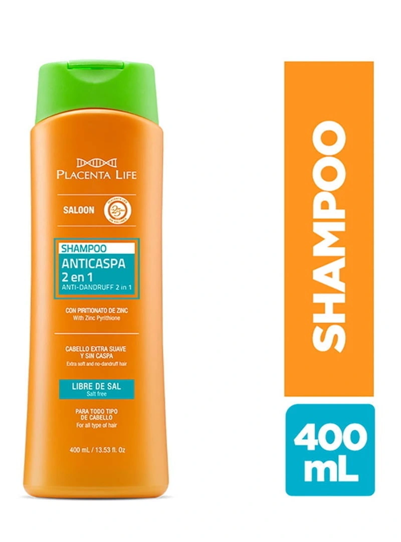 Shampoo Placenta Life Saloon Anticaspa 2 en 1 x 400ml