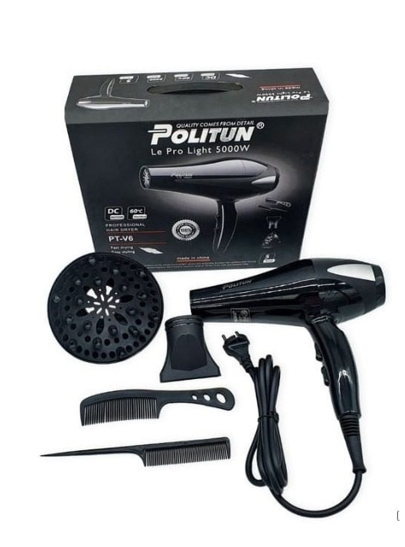 Secadora de Cabello 500W Politun Pro Light 60°C